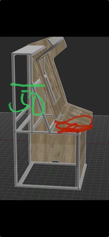 3D моделът на аркадата